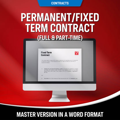 Contract Of Employment (Perm / FTC for Full & Part time employees)